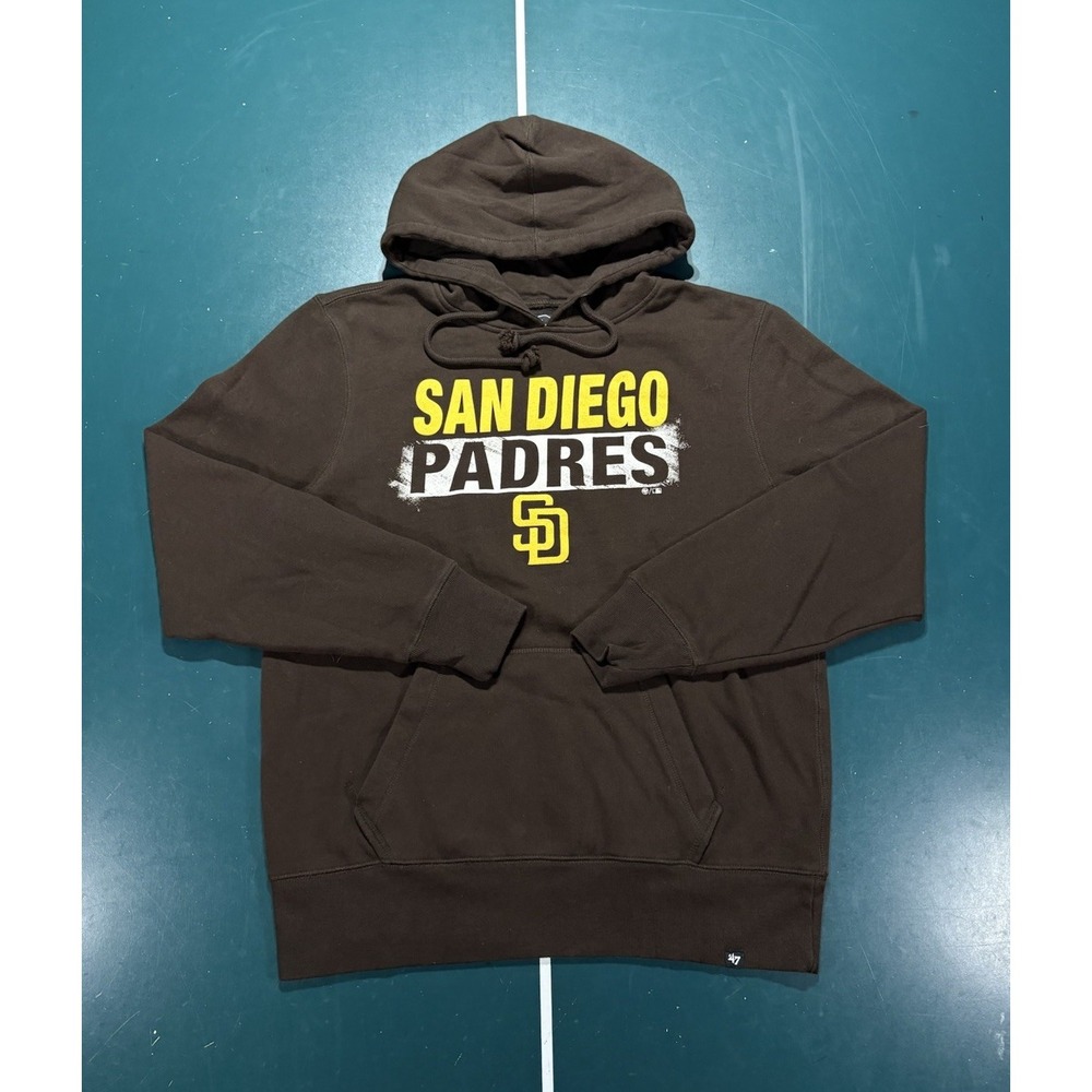 San Diego Padres Hoodie Sweatshirt Men's Medium Brown Baseball MLB Pullover